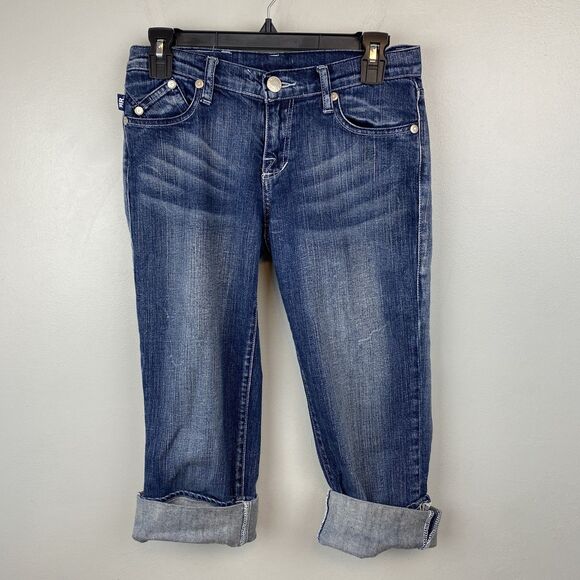 Victoria Beckham Rock & Republic Jeans Womens 27 Madrid Crown Embroidered Denim - Picture 1 of 14